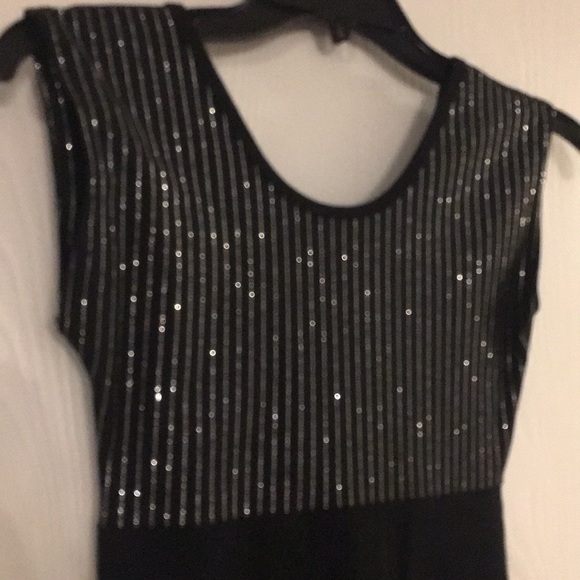 Black glitter short dress, bodycon - Picture 2 of 3